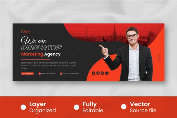 Download Modern Business Cover for Facebook Template - Book Collection