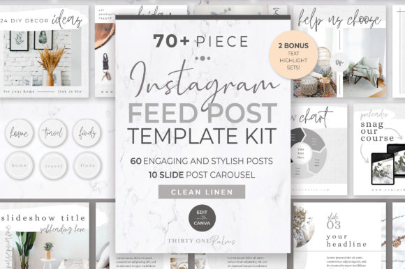 Download Instagram Feed Post Kit | Linen - Feed Collection
