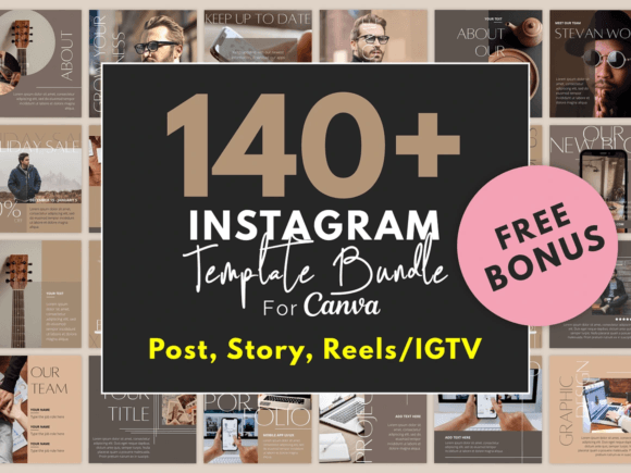 Download 140 Instagram Boost Bundle Canva Bundle - Canva bundle Collection