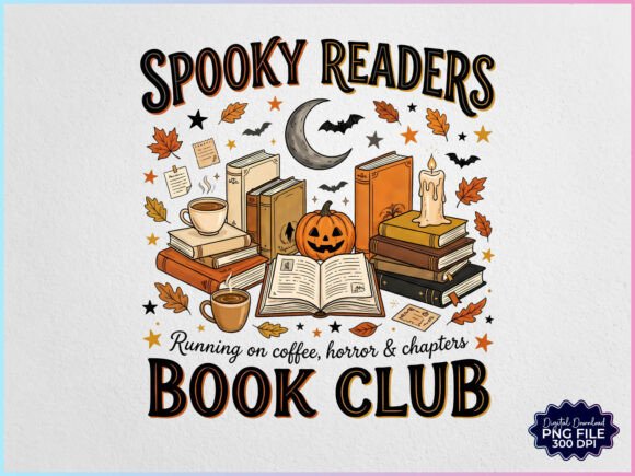 Download Spooky Readers Book Club Halloween PNG - Book Collection
