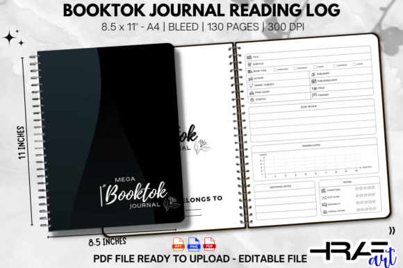 Download Booktok Journal Reading Log KDP Interior - Book Collection