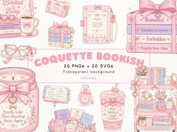 Download Coquette Bookish Cliparts, Romance Books - Book Collection