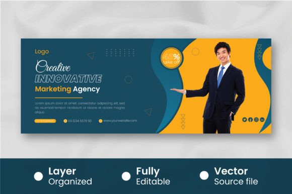 Download Modern Business Cover for Facebook Template - Book Collection