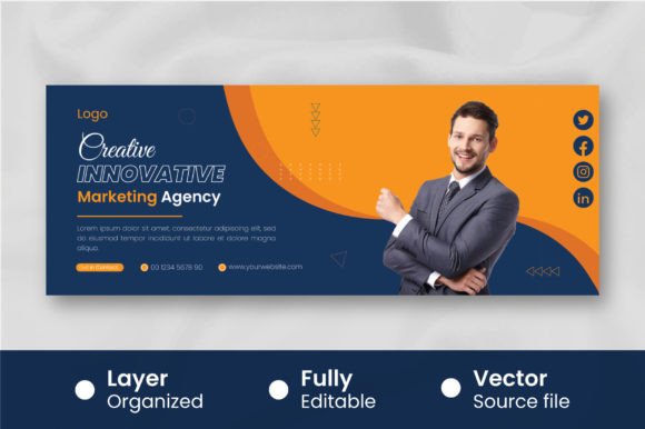 Download Modern Business Cover for Facebook Template - Book Collection