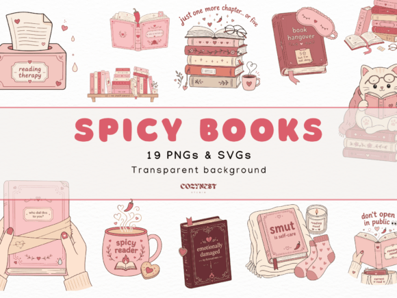 Download Romance Book Clipart Bundle Spicy Smut - Book Collection