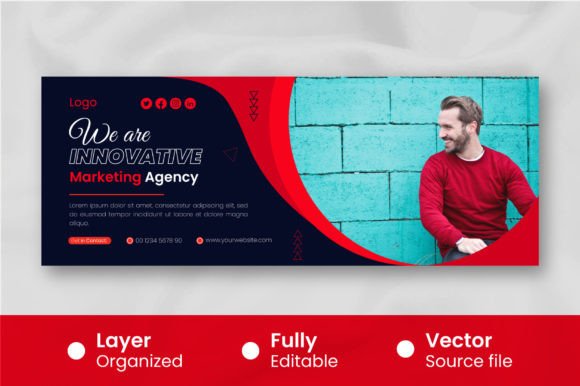 Download Modern Business Cover for Facebook Template - Book Collection