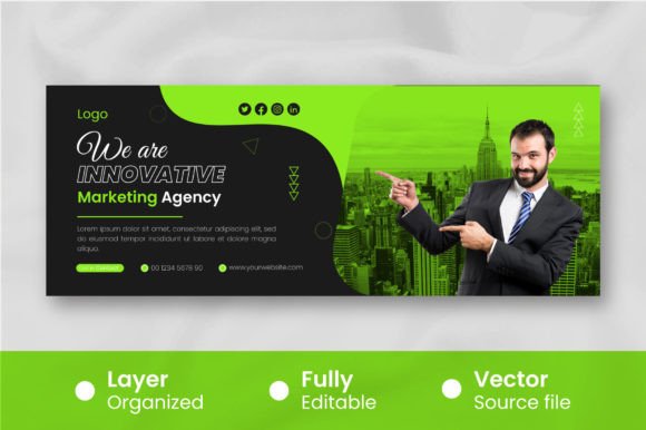 Download Modern Business Cover for Facebook Template - Book Collection