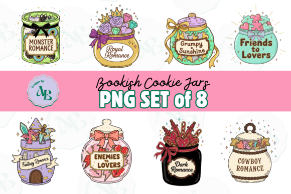 Download Romance Bookish Tropes Cookie Jar Set - Book Collection