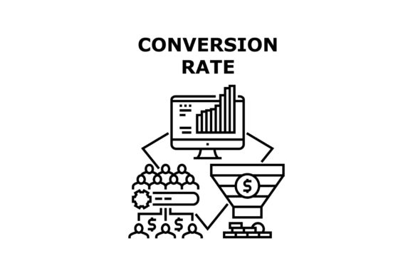 Download Conversion Rate Icon Vector Illustration - Premium Resources