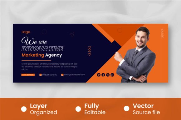 Download Modern Business Cover for Facebook Template - Book Collection
