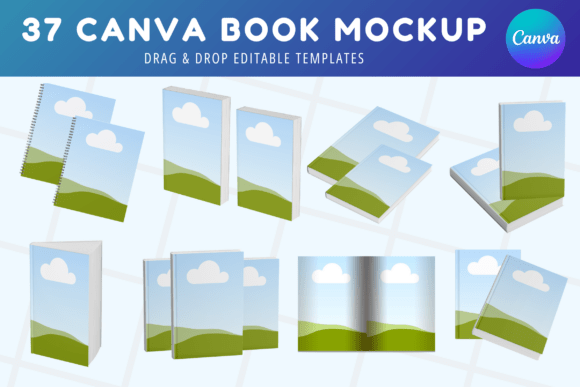 Download Canva Editable Book Mockup Templates - Book Collection