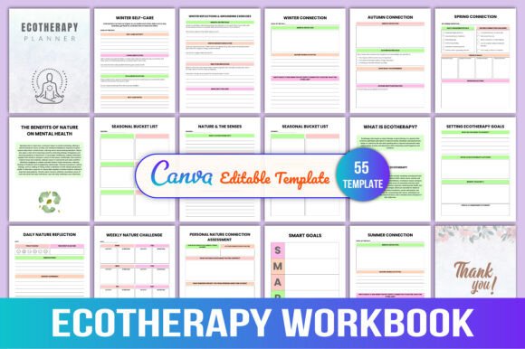 Download Ecotherapy Workbook Canva - Book Collection