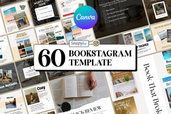 Download Bookstagram Canva Social Media Templates - Book Collection