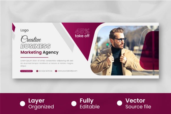 Download Modern Business Cover for Facebook Template - Book Collection